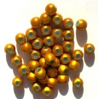 40 6mm Round Gold Miracle Beads